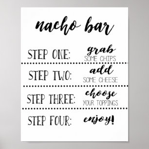 Póster Nacho Bar Sign, Make Your Own Nachos