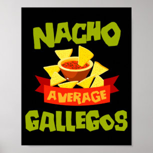 Póster Nacho gallegos promedio divertido cumpleaños apell