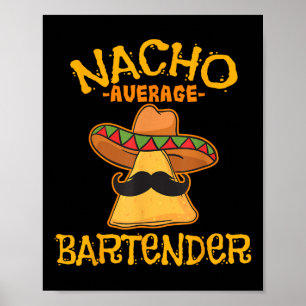 Póster Nacho promedio barman cinco de mayo fiesta