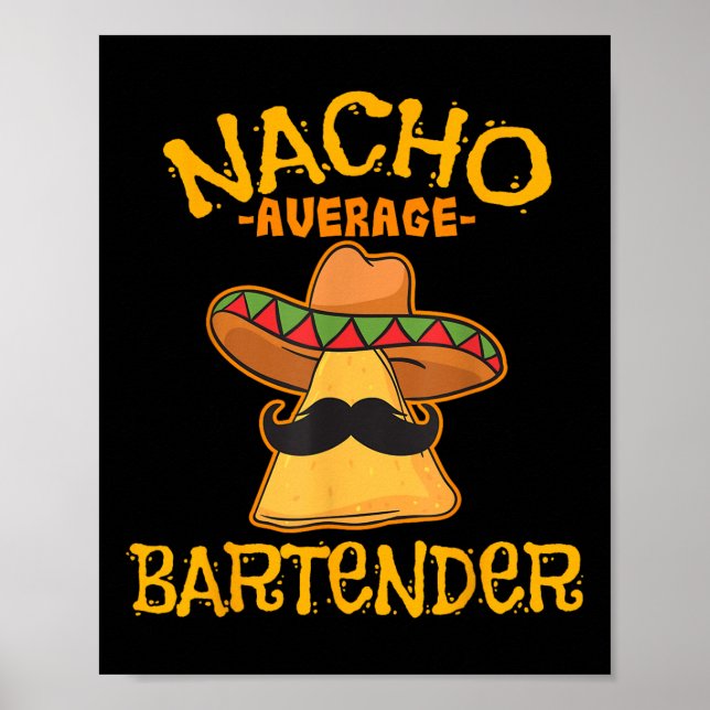 Póster Nacho promedio barman cinco de mayo fiesta (Frente)