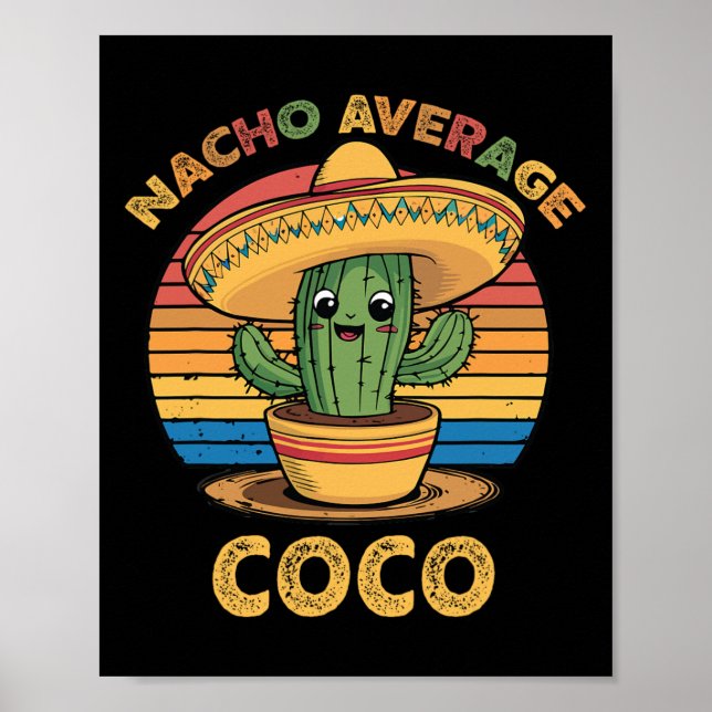 Póster Nacho Promedio Coco Coincidente Mexicano Cinco De  (Frente)