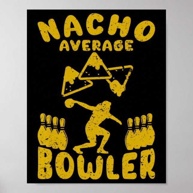 Póster Nacho Promedio De Bowler De Bolas De Mayo M (Frente)