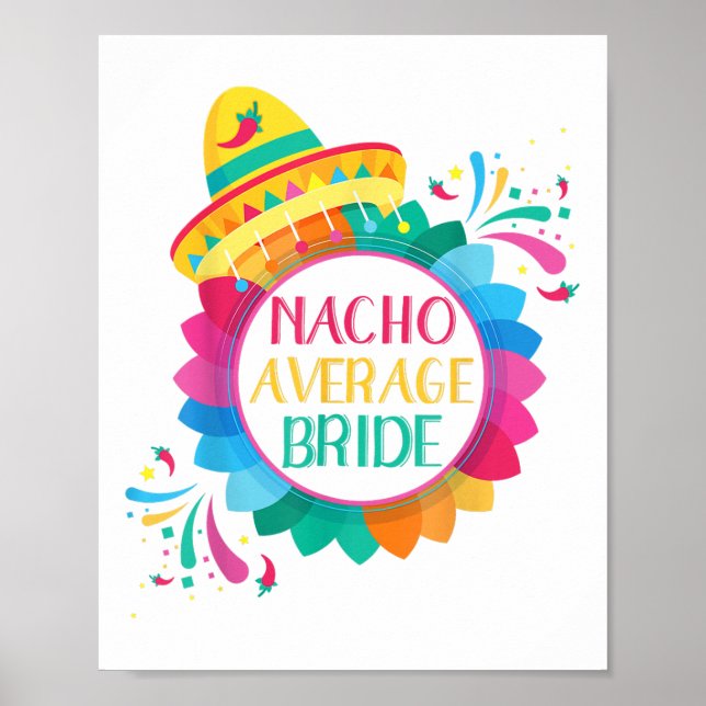 Póster Nacho Promedio de Camisa de Novia Cinco De Mayo Bo (Frente)
