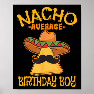 Póster Nacho promedio de celebración de cumpleaños de beb