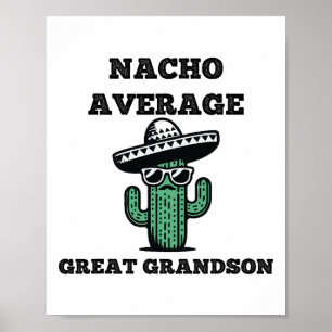 Póster Nacho Promedio Gran Abuelo Divertido Chiste Cine M