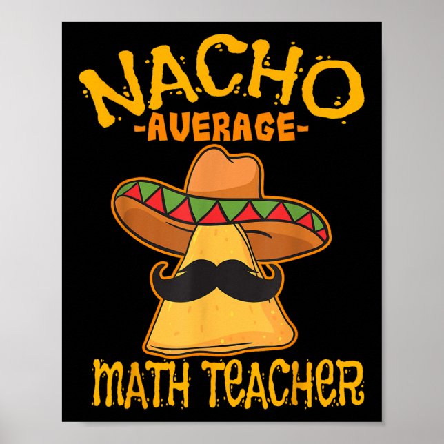 Póster Nacho promedio matemática matemática cinco de Mamá (Frente)