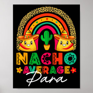 Póster Nacho Promedio Para Sombrero Gorra Fiesta Mexicana