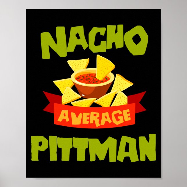 Póster Nacho promedio pittman divertido cumpleaños apelli (Frente)