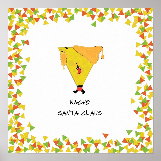 Póster Nacho Santa con Chips (Frente)
