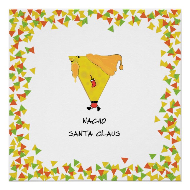 Póster Nacho Santa con Chips (Anverso)