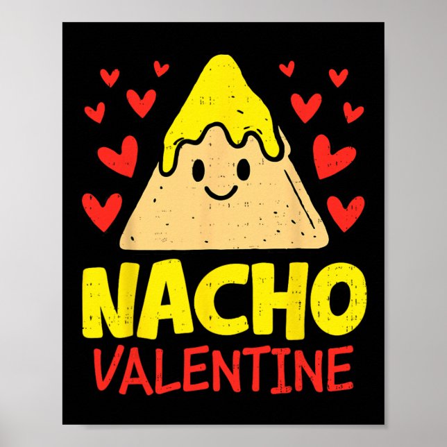 Póster Nacho Valentine Día de San Valentín Divertida Comi (Frente)