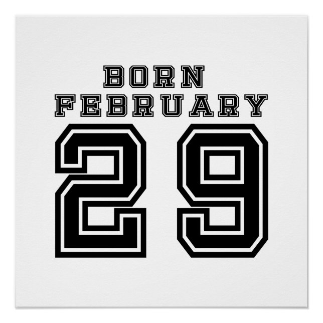 Póster Nacido el 29 de febrero (Anverso)