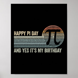 Póster Nacido El Día Del Pi Cumpleaños 14 De Marzo Matemá