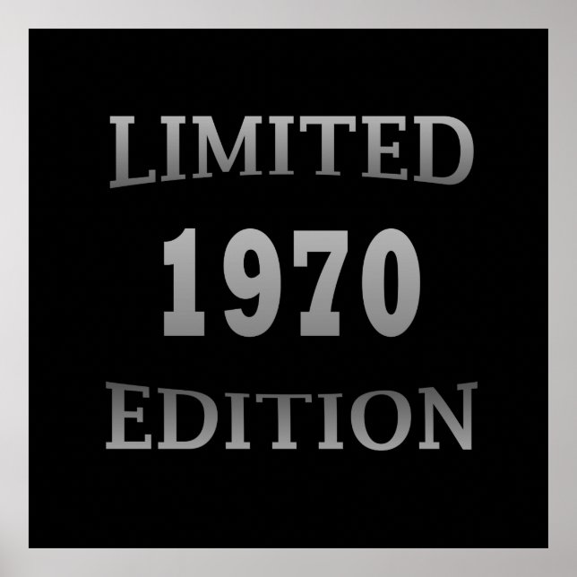 Póster Nacido en 1970 en edición limitada (Frente)