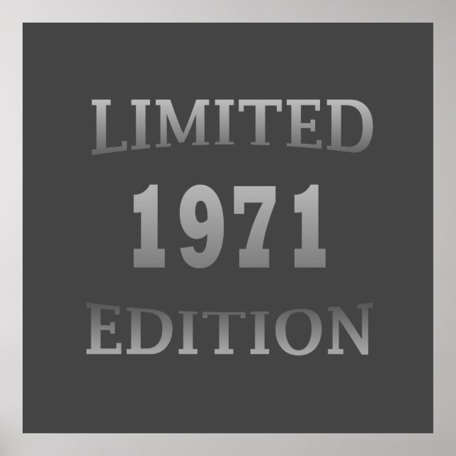 Póster Nacido en 1971 en edición limitada (Frente)