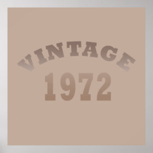Póster Nacido en 1972 clásico vintage