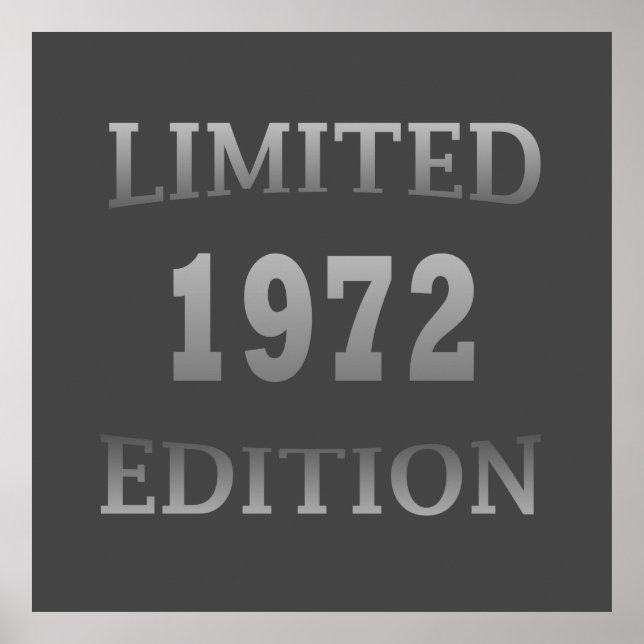 Póster nacido en 1972 cumpleaños de edición limitada (Frente)