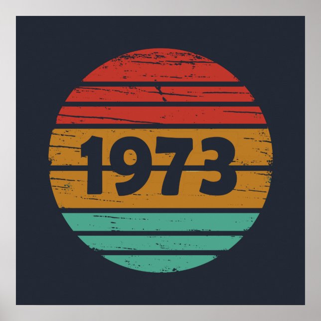 Póster nacido en 1973 cumpleaños 50 (Frente)