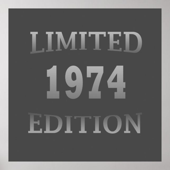 Póster Nacido en 1974 por cumpleaños (Frente)