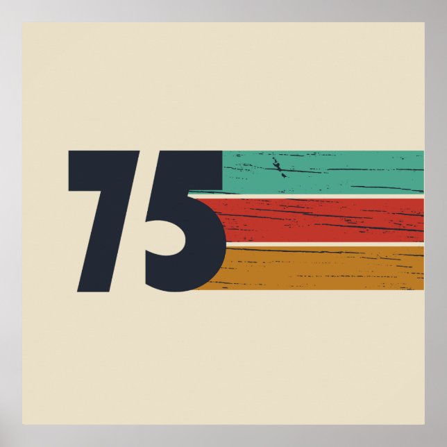 Póster Nacido en 1975, regalo de 50 años (Frente)