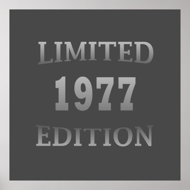 Póster Nacido en 1977, edición limitada (Frente)