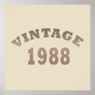 Póster Nacido en 1988, en un antiguo cumpleaños