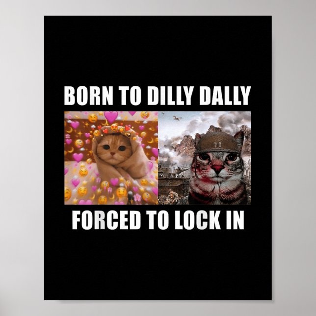 Póster Nacido En Dilly Dally Obligado A Bloquear La Diver (Frente)