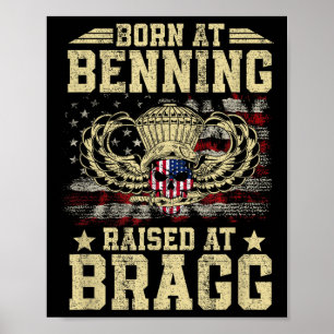Póster Nacido En Ft Benning Elevado Fort Bragg Airborne V
