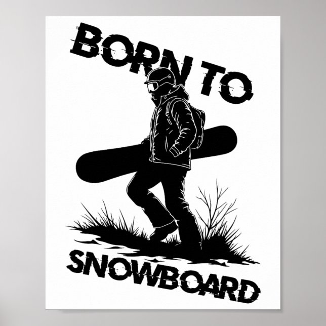 Póster Nacido en Snowboard1 (Frente)
