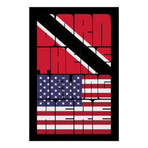 Póster Nacido en Trinidad y Tobago Pertenezco Americano