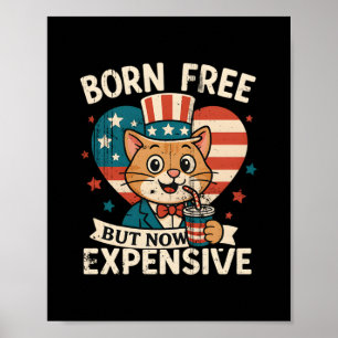 Póster Nacido libre pero ahora caro cita viral