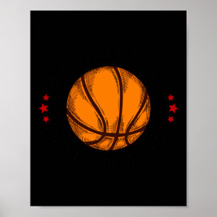Póster Nacido Para Jugar Básquetbol Forzado A Ir A La Esc