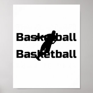 Póster Nacido Para Jugar El Diseño Gracioso Del Baloncest