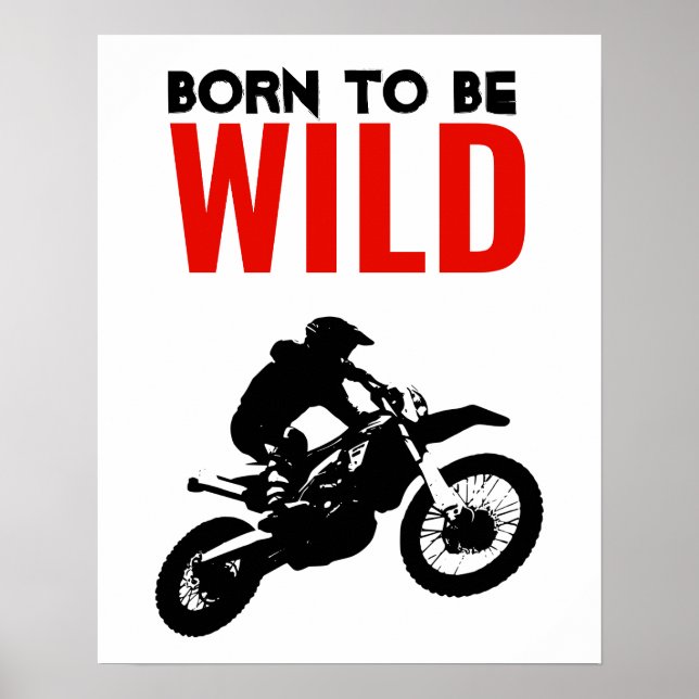 Póster Nacido para ser salvaje Motocross Motorcycle Sport (Frente)