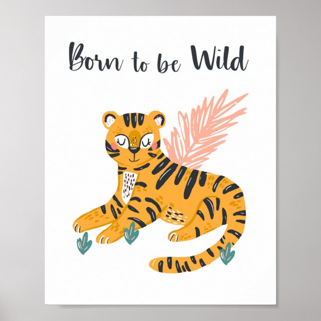 Póster Nacido para ser una enfermera de cachorro de tigre (Frente)