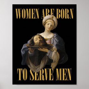 Póster Nacido Para Servir A Hombres Jefe Cristiano Chica 