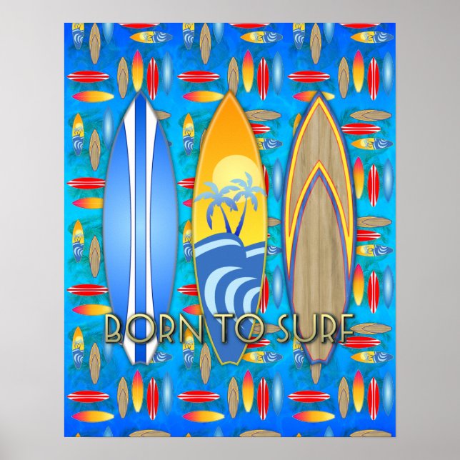 Póster Nacido Para Surf (Frente)