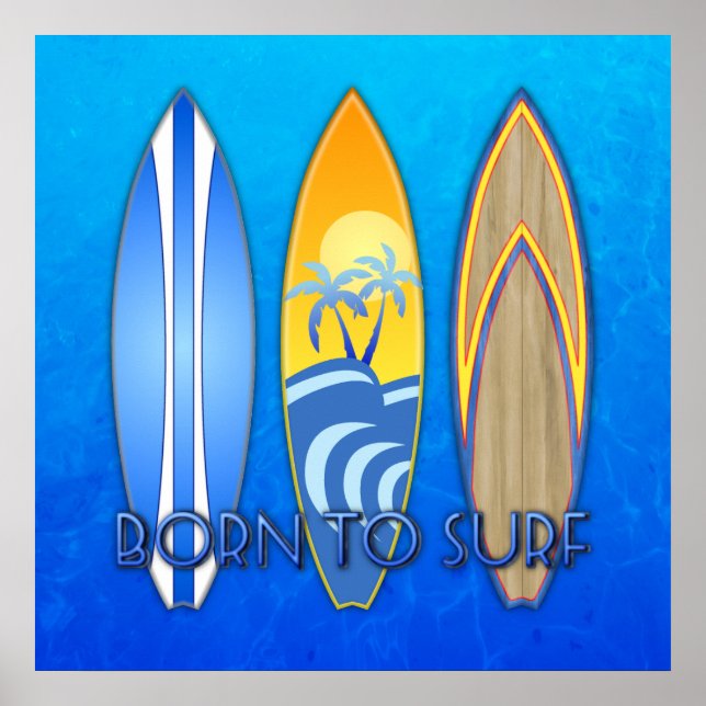 Póster Nacido Para Surf (Frente)
