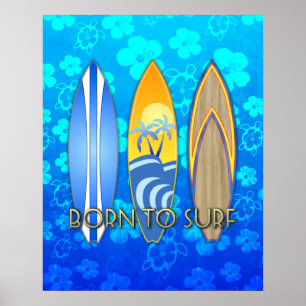 Póster Nacido Para Surf