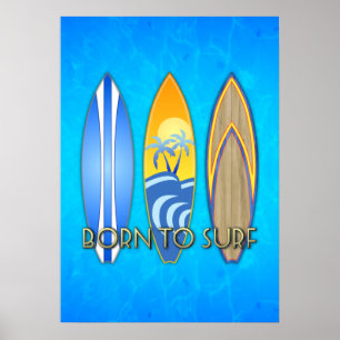 Póster Nacido Para Surf