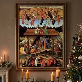 Póster Nacimiento de Cristo por Botticelli, Navidades Nat