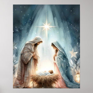 Póster Nacimiento de Jesús Arte, Pintura de Natividad, Es