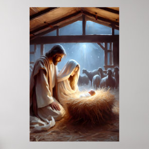Póster Nacimiento de Jesús Jesús Nace Escena de la Nativi