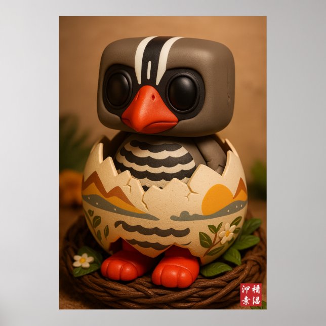 Póster Nacimiento de Kagu. (Frente)