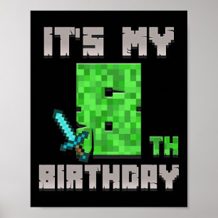 Póster Nacimiento de la camiseta de un niño es mi octava 