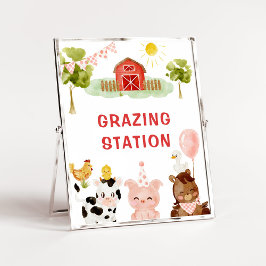 Póster Nacimiento de la estación de pastoreo de la granja