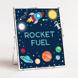 Póster Nacimiento de los planetas astronautas del espacio
