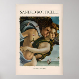 Póster Nacimiento de Venus de Botticelli Detalle Zephyr A