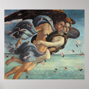 Póster Nacimiento de Venus, detalle - Pareja mitológica