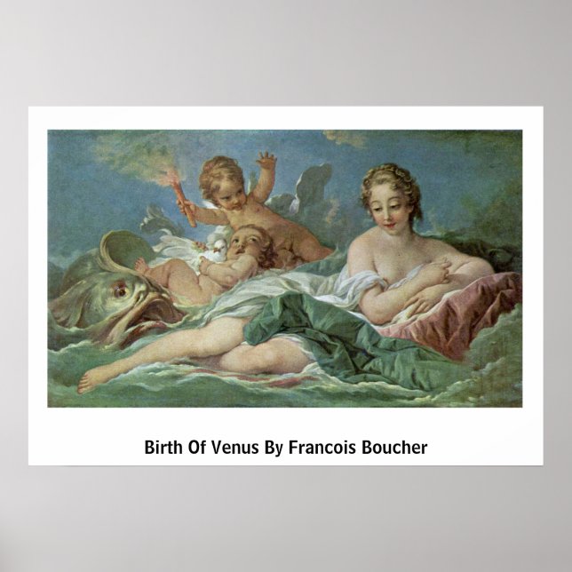 Póster Nacimiento De Venus Por Francois Boucher